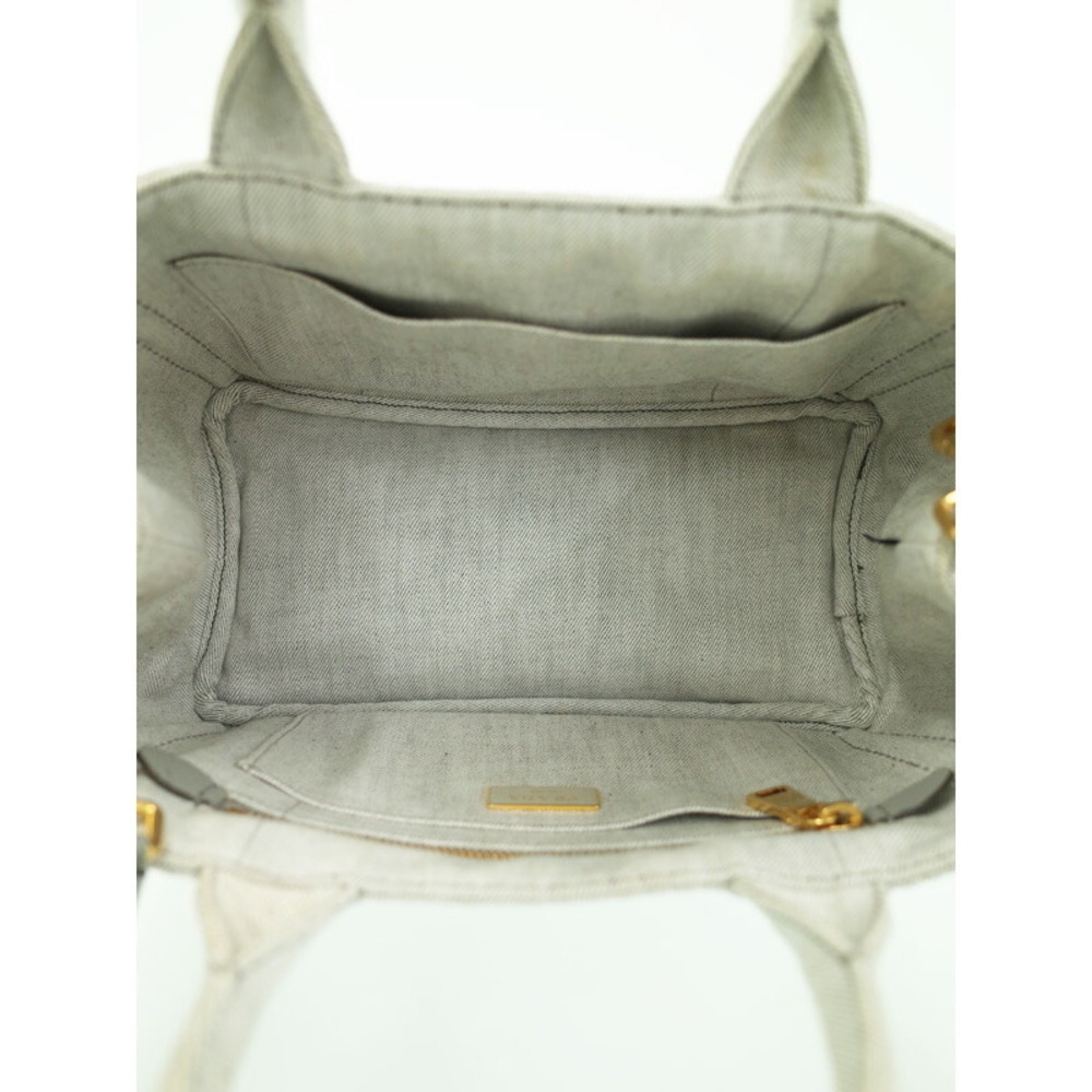 PRADA Canapa Denim Handbag Bag - Picture 3 of 9